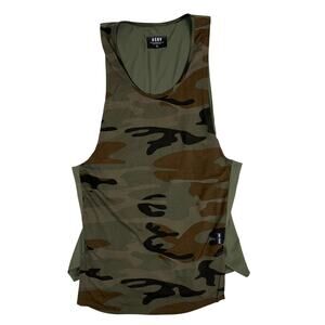 ASRV Camo Performance Tank Top Mens Large Olive Green Gym Training